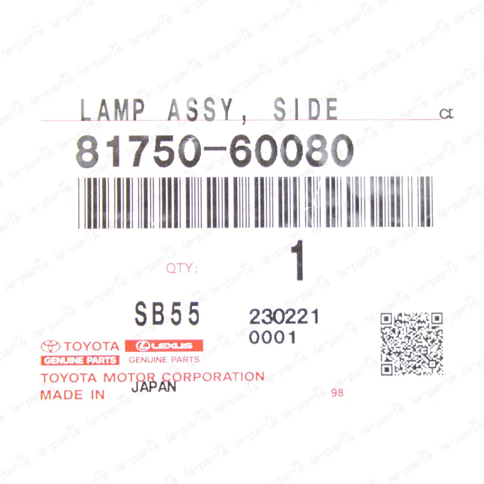 New Genuine OEM Toyota 92-97 Land Cruiser FZJ80 Rear Side Marker Light PAIR