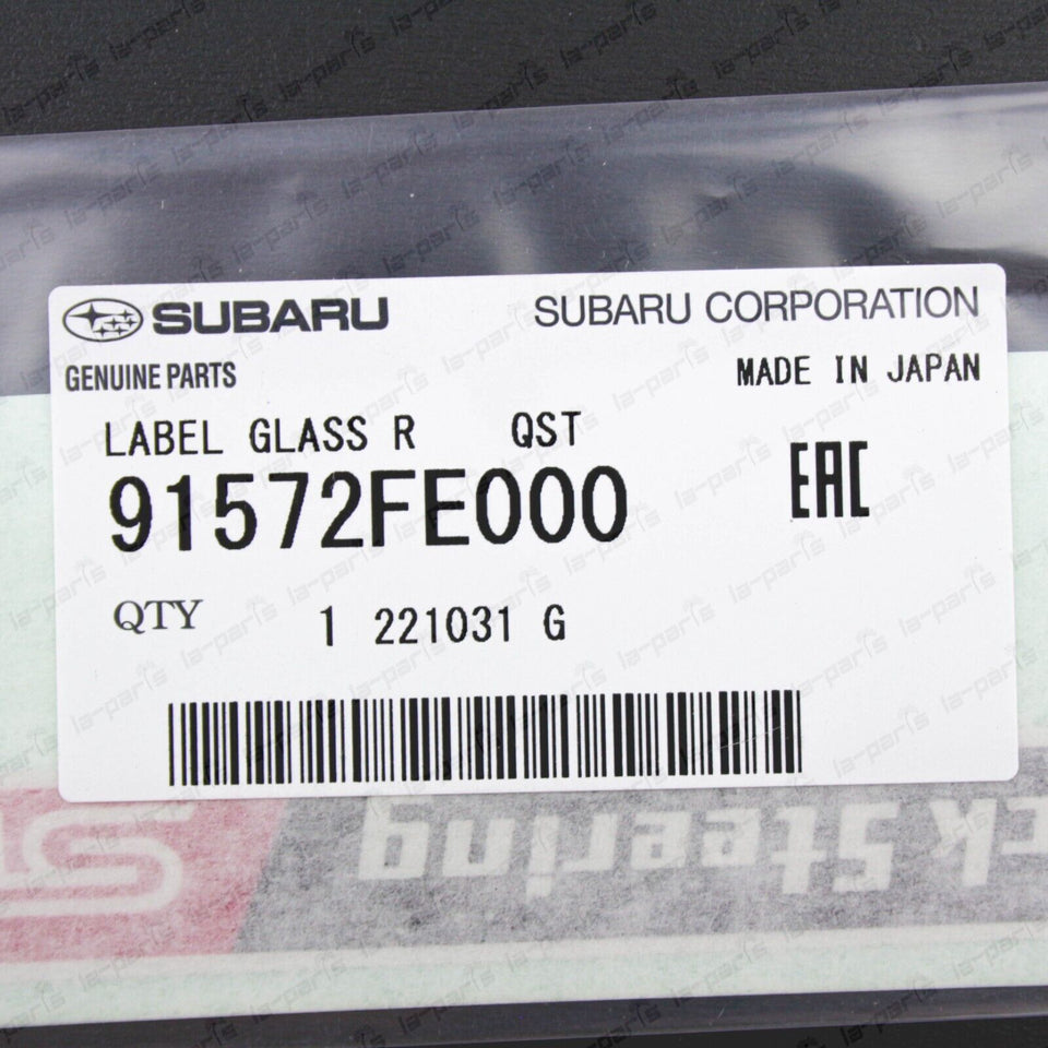 Genuine Subaru 02-07 Impreza WRX STi GDB Rear Quick Steering STi Decal Sticker