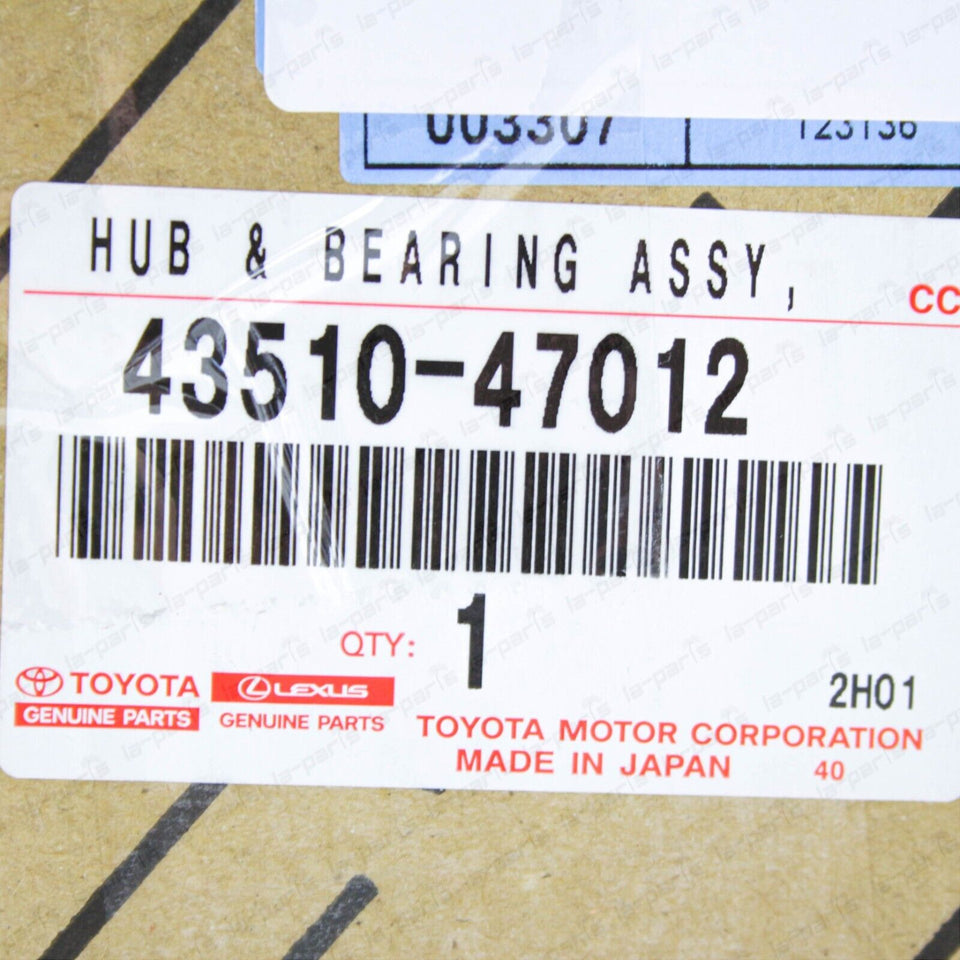 New Genuine OEM Toyota 2004-2009 Prius Front Axle Wheel Hub Bearing 43510-47012