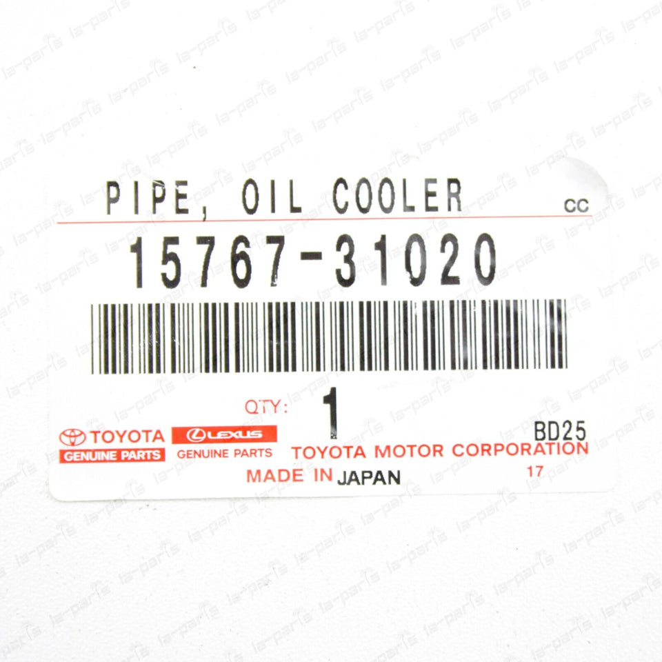 New Genuine Toyota Lexus  3.5 L Engine Oil Cooler Pipe With Gaskets 15767-31020