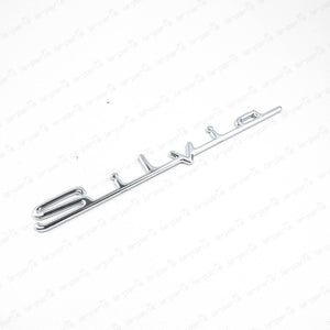 New Genuine Nissan 95-98 240SX JDM Silvia S14 Rear Trunk Chrome "Silvia" Emblem