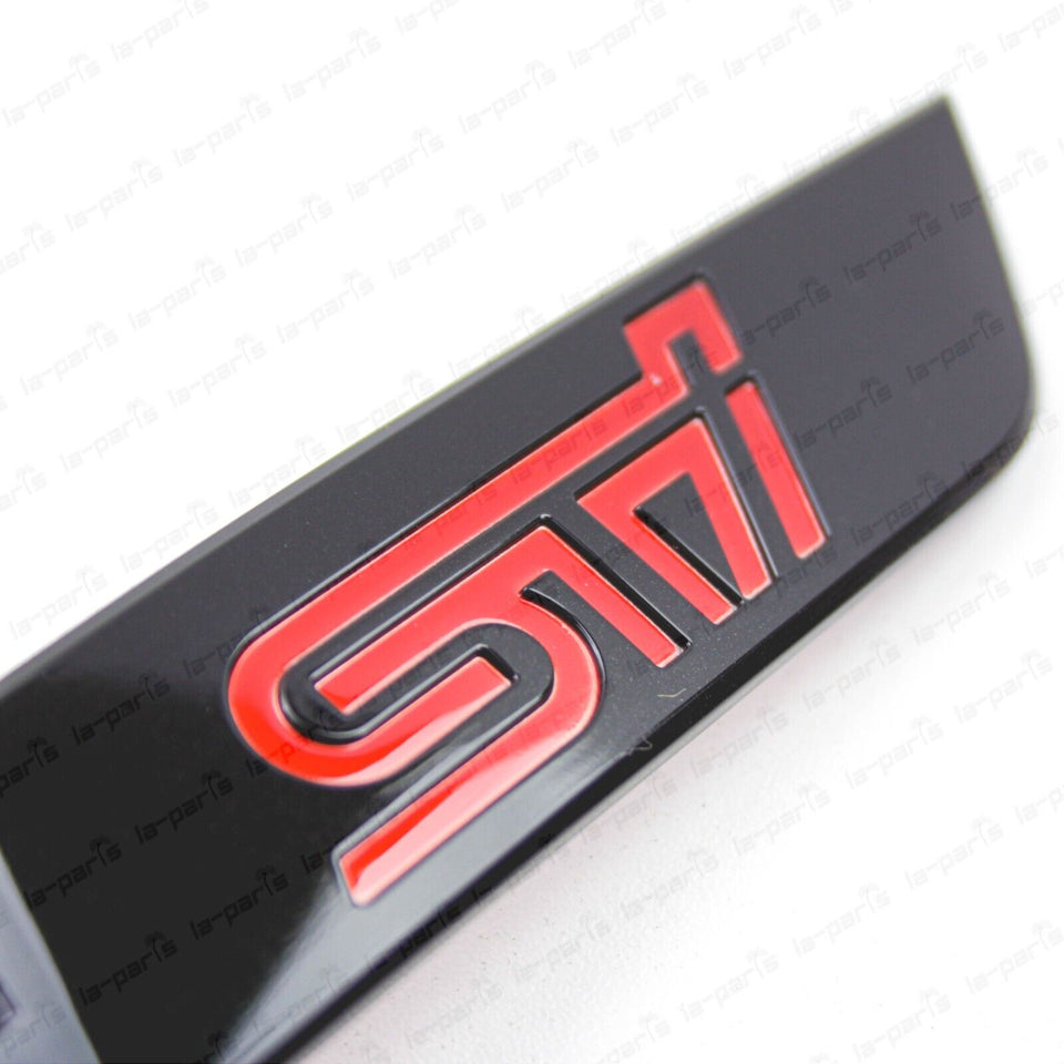 New Genuine OEM Subaru 15-16 WRX STi Black Passenger Fender Emblem Molding Badge