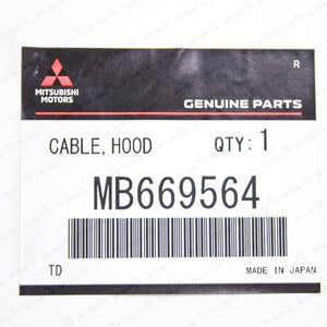 New Genuine OEM Mitsubishi 92-00 Montero Hood Lock Release Cable MB669564