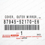 New Genuine Toyota 12-19 Prius "C" Driver Mirror Cover 4X3 Orange 87945-52170-E6