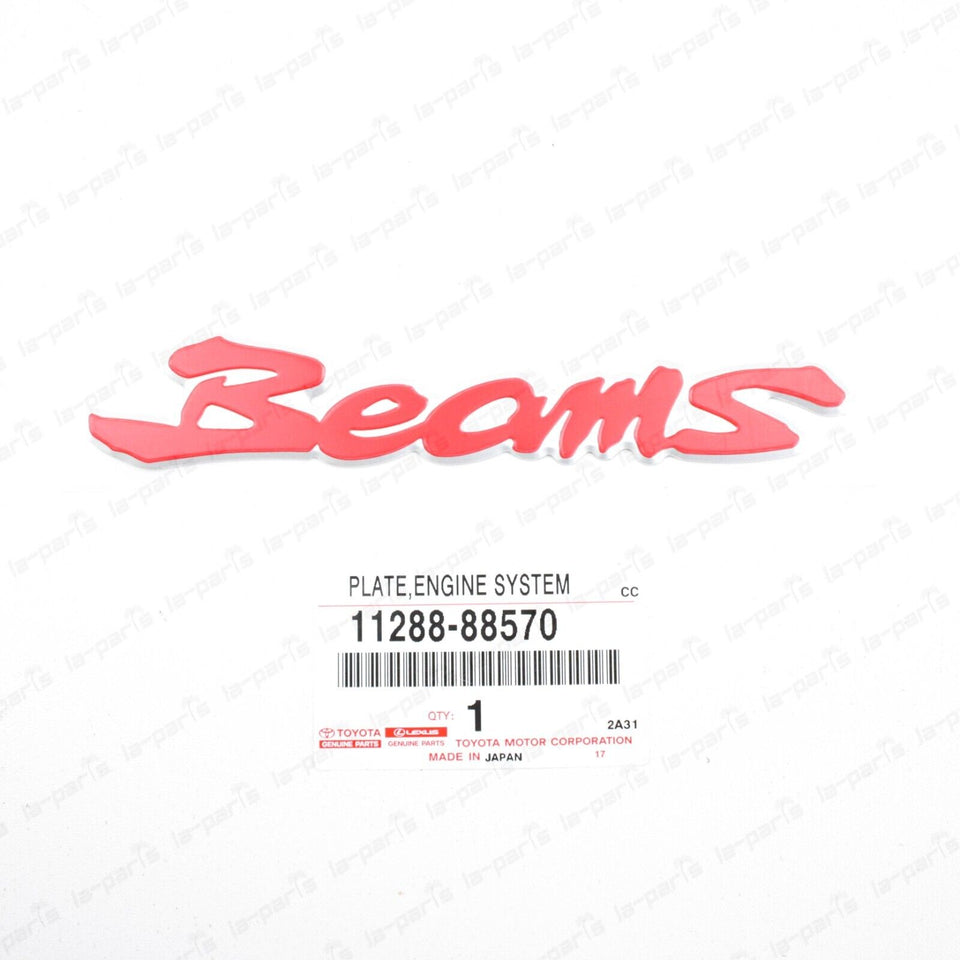 Genuine Toyota 01-05 Lexus IS300 Altezza SXE10 Red "Beams" Engine Emblem Badge
