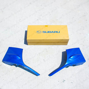 New Genuine Subaru Impreza 03-05 WRX STi Blue Front Bumper Air Dam Skirt PAIR