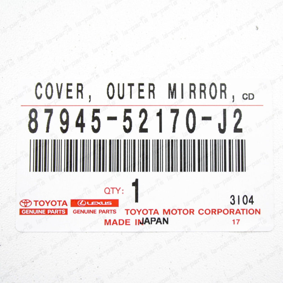 Genuine Toyota 12-19 Prius "C" Driver Mirror Cover Cool Soda 87945-52170-J2