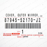 Genuine Toyota 12-19 Prius "C" Driver Mirror Cover Cool Soda 87945-52170-J2