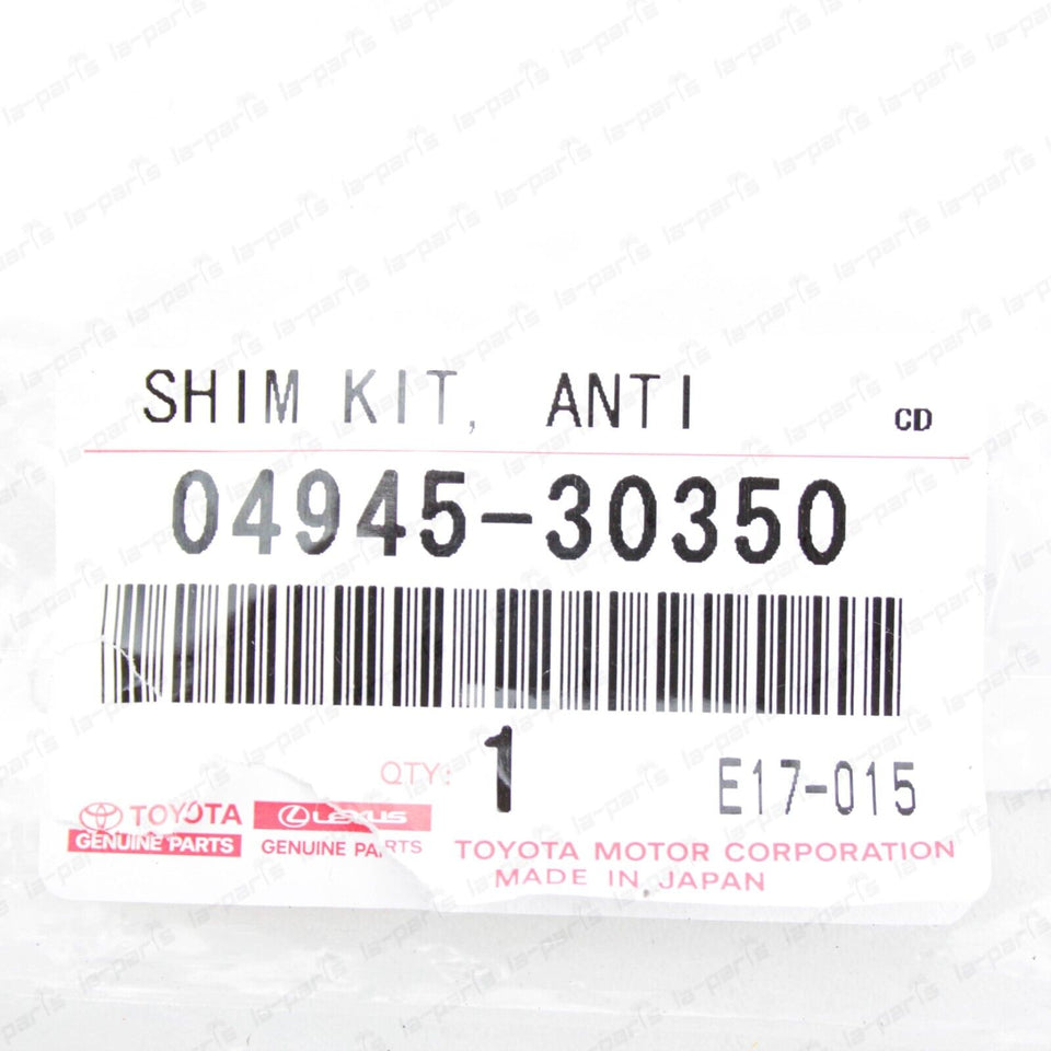 New Genuine Lexus GS350 GS450h IS350 IS200 Front Disc Brake Pad Shim 04945-30350
