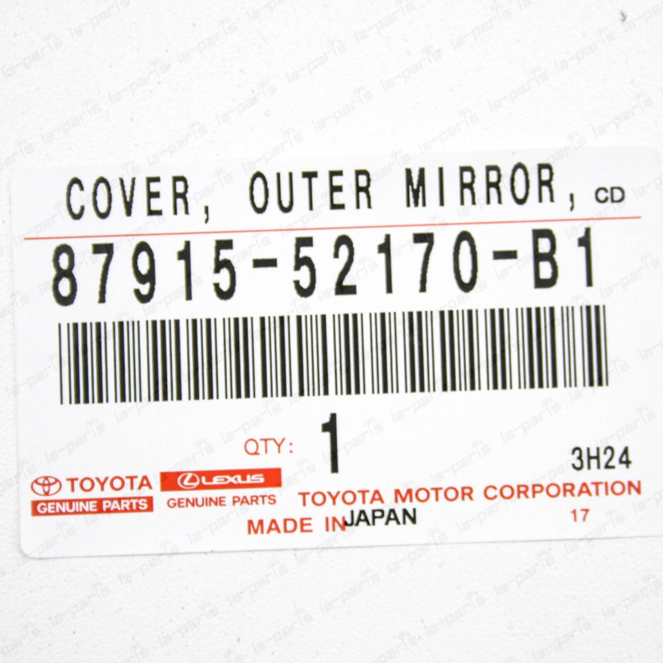 Genuine Toyota 12-19 Prius "C" Passenger Mirror Cover 1G3 Grey 87915-52170-B1